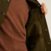 Chaqueta de trabajo de algodón italiano con acabado de ante