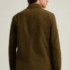 Chaqueta de trabajo de algodón italiano con acabado de ante