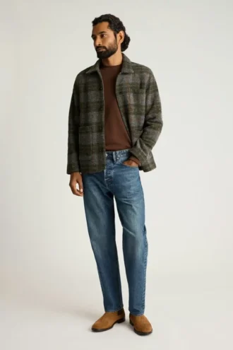 Chaqueta de trabajo de lana italiana