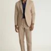 Chaqueta de traje de algodón elástico italiano