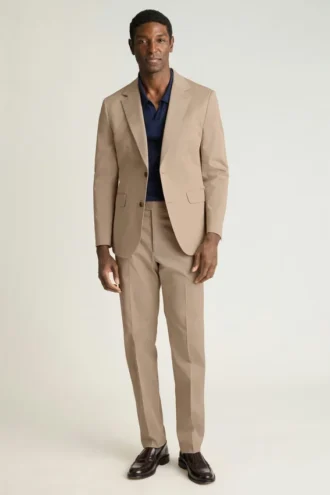 Chaqueta de traje de algodón elástico italiano