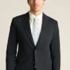 Chaqueta de traje de algodón elástico italiano