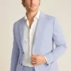 Chaqueta de traje de algodón elástico italiano