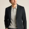 Chaqueta de traje de algodón elástico italiano