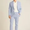 Chaqueta de traje de algodón elástico italiano