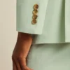 Chaqueta de traje de algodón elástico italiano