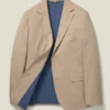 Chaqueta de traje de algodón elástico italiano