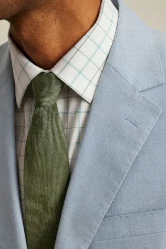 Chaqueta de traje de cambray elástico portugués