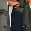 Chaqueta de traje de lana cepillada elástica italiana