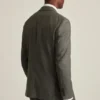 Chaqueta de traje de lana cepillada elástica italiana