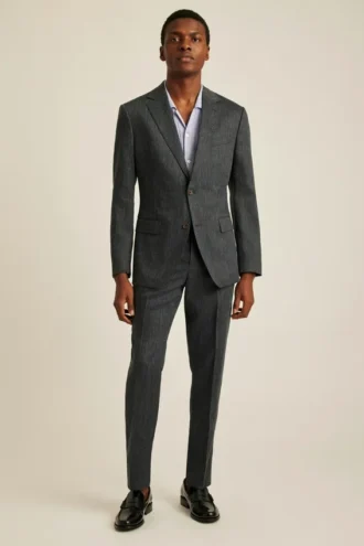 Chaqueta de traje de lino elástico italiano