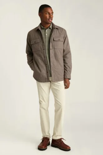 Chaqueta tipo camisa para hombre de Bonobos | Chaqueta tipo camisa de sarga cepillada italiana