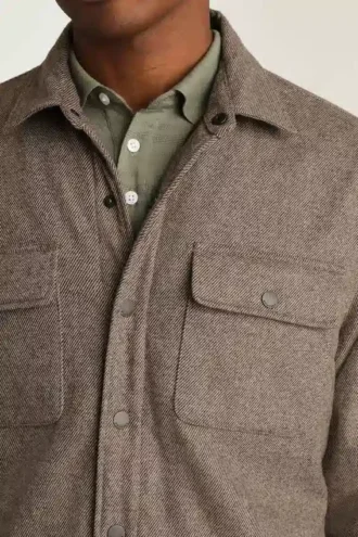 Chaqueta tipo camisa para hombre de Bonobos | Chaqueta tipo camisa de sarga cepillada italiana