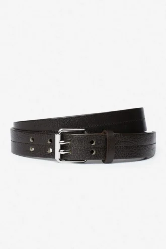 Cinturón informal de doble lengüeta para hombre