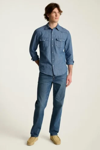 Compra la camisa vaquera de estilo western