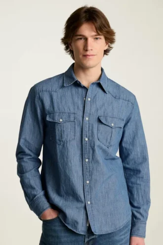 Compra la camisa vaquera de estilo western