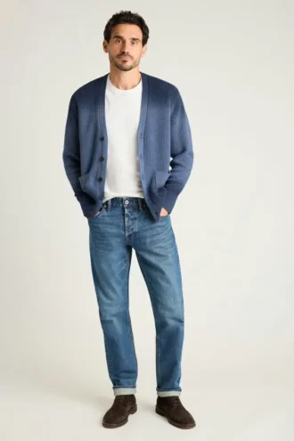 Cárdigan de cachemira para hombre de Bonobos | Tejido de mezcla de algodón con efecto dip-dye