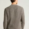 Cárdigan de lino y algodón italiano para hombre