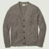 Cárdigan de lino y algodón italiano para hombre