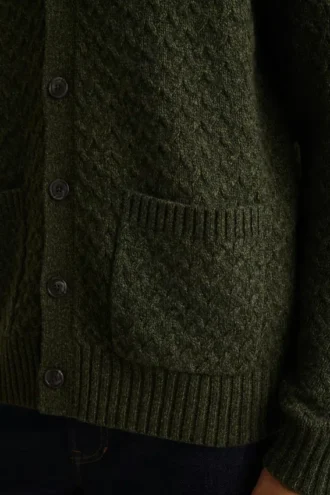 Cárdigan de punto trenzado para hombre de Bonobos | Mezcla de merino, estilo clásico