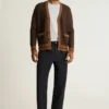 Cárdigan retro de merino extrafino