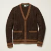 Cárdigan retro de merino extrafino
