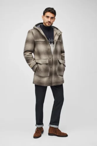 El abrigo duffle de lana y alpaca