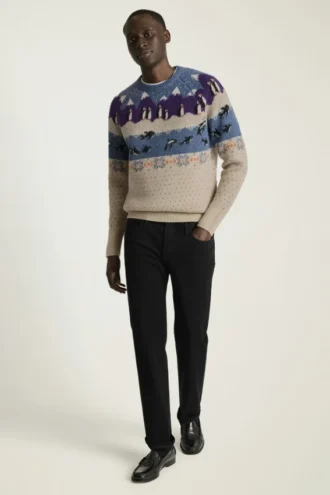 Jersey Arctic Fair Isle | Suave jersey de felpa Arctic