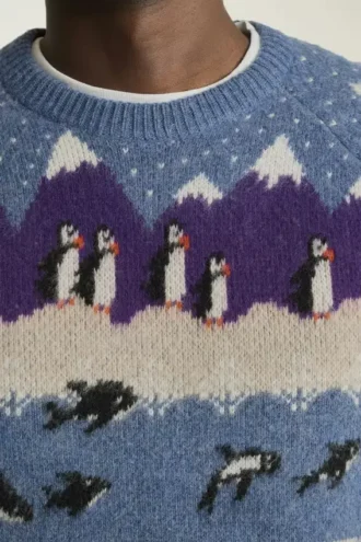 Jersey Arctic Fair Isle | Suave jersey de felpa Arctic