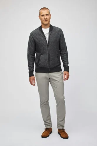 Jersey bomber de algodón y cachemira