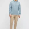 Jersey con capucha tipo poncho de algodón