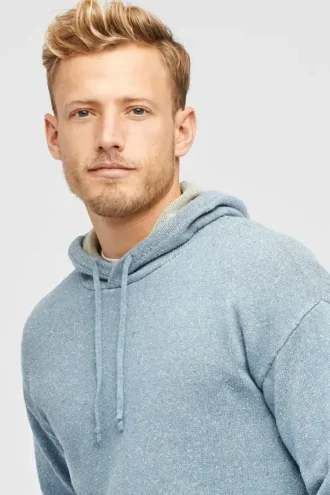 Jersey con capucha tipo poncho de algodón