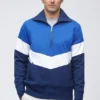 Jersey con media cremallera y bloques de color Jersey con media cremallera y bloques de color