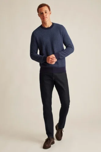 Jersey de algodón con rayas texturizadas