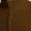Jersey de cremallera completa con tejido de gofre Jersey de cremallera completa con tejido de gofre