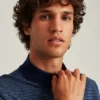 Jersey de cuello alto de algodón y cachemira Jersey de cuello alto de algodón y cachemira