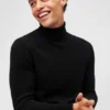 Jersey de cuello alto de lana merino lavable Jersey de cuello alto de lana merino lavable
