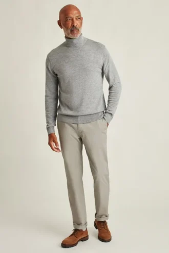 Jersey de cuello alto de merino lavable