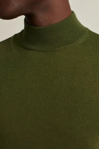 Jersey de cuello alto de merino lavable