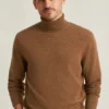 Jersey de cuello alto de mezcla de yak Jersey de cuello alto de mezcla de yak