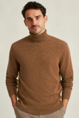 Jersey de cuello alto de mezcla de yak