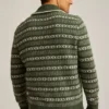 Jersey de cuello chal con motivos Fair Isle Jersey de cuello chal con motivos Fair Isle