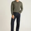 Jersey de cuello en V de lana merino lavable Jersey de cuello en V de lana merino lavable