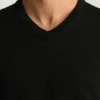 Jersey de cuello en V de lana merino lavable Jersey de cuello en V de lana merino lavable