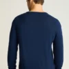 Jersey de cuello en V de lana merino lavable Jersey de cuello en V de lana merino lavable