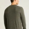 Jersey de cuello en V de lana merino lavable Jersey de cuello en V de lana merino lavable