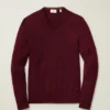 Jersey de cuello en V de lana merino lavable Jersey de cuello en V de lana merino lavable