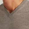 Jersey de cuello en V de merino lavable Jersey de cuello en V de merino lavable