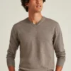 Jersey de cuello en V de merino lavable Jersey de cuello en V de merino lavable