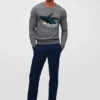 Jersey de cuello redondo con ballena